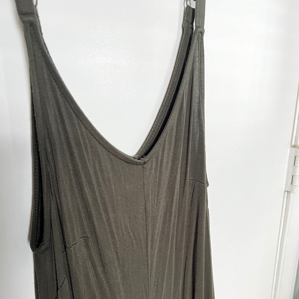 Olive green flowy jumpsuit